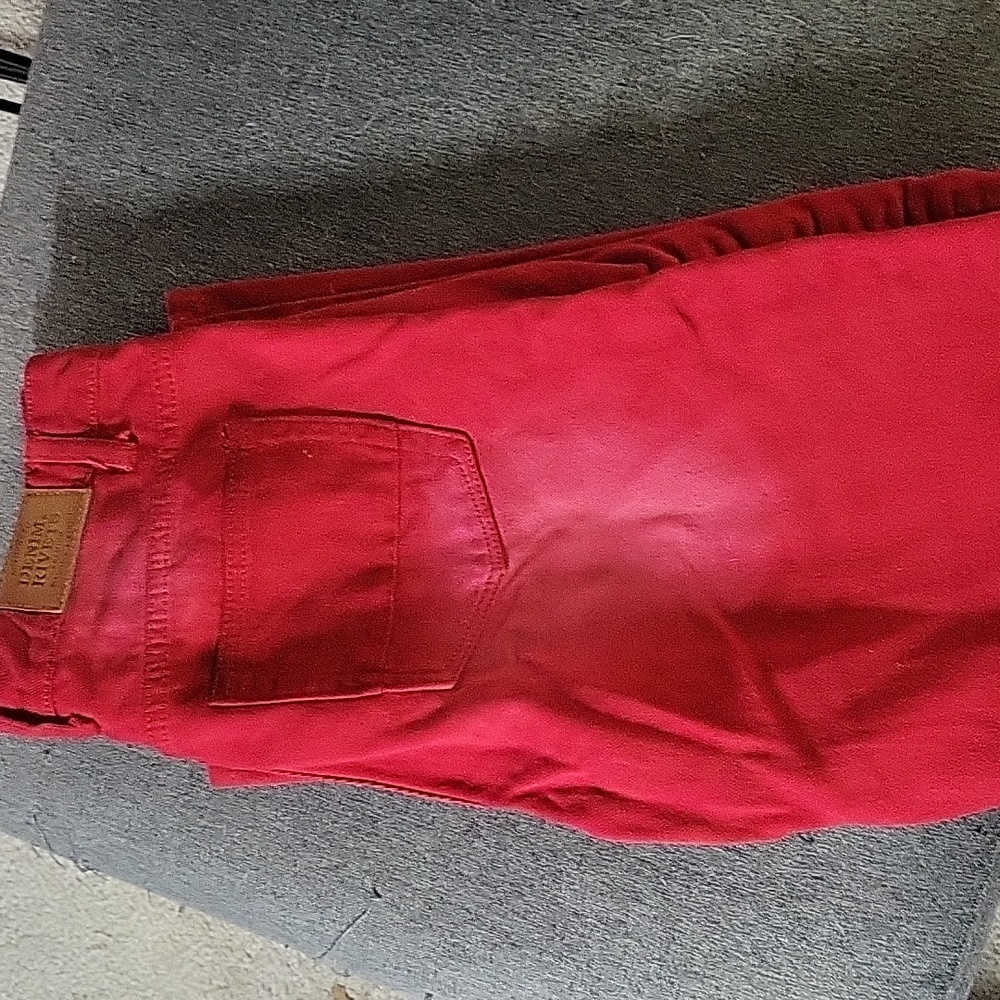 Perfect for Holday parties Red moto jeans - Picture 3 of 6